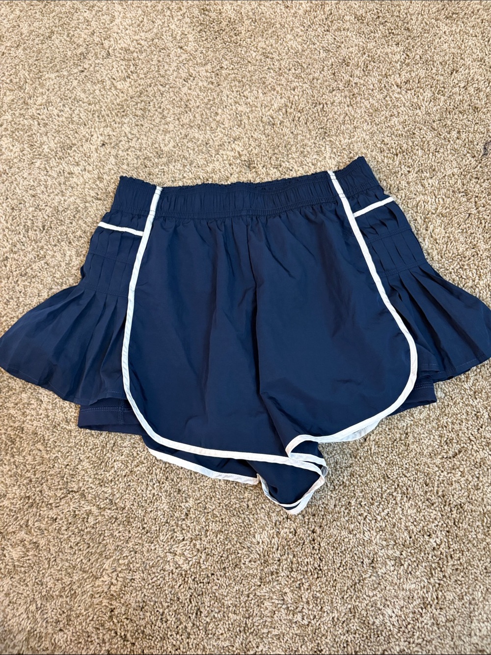 Yogalicious Radiant Courtside 2 in 1 Short in Navy and White